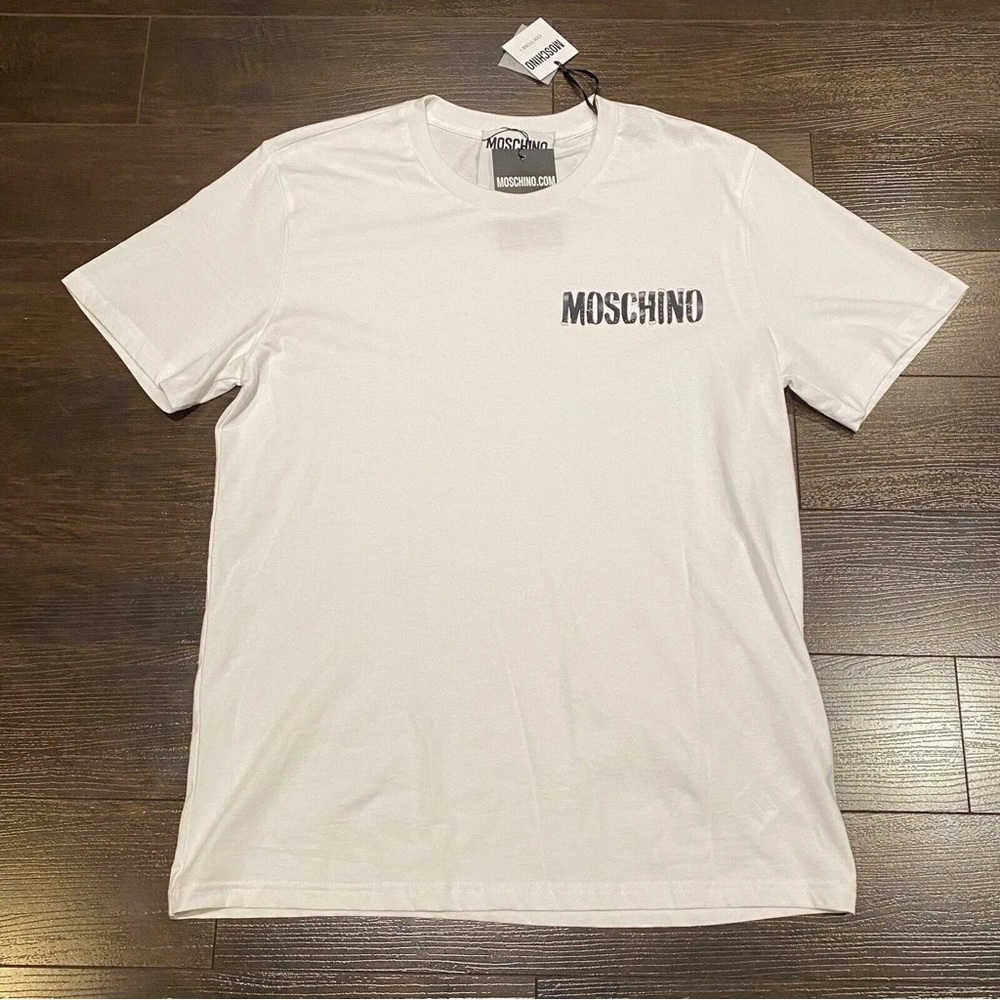 Moschino White Short Sleeve Tee for Men